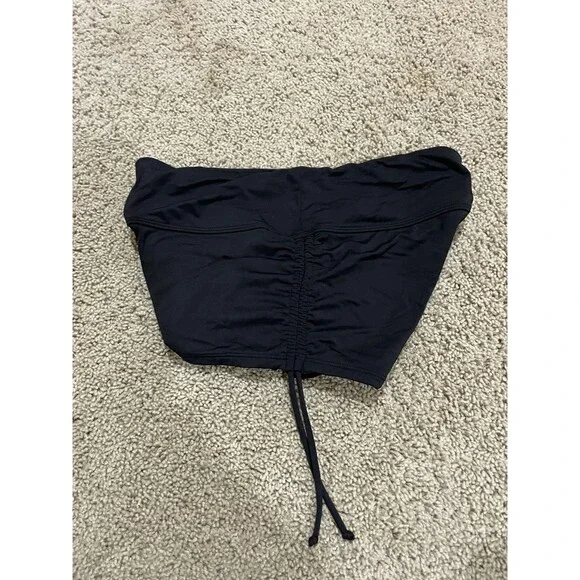 Athleta XS black two-piece bikini set halter underwire top high-waisted Shorts - Picture 3 of 15